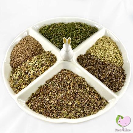 Potpourri with Herbs with Plantain, Nettle, Dandelions, Dill and Fennel for rabbits, guinea pigs, chinchillas, hamsters, degus and gerbils