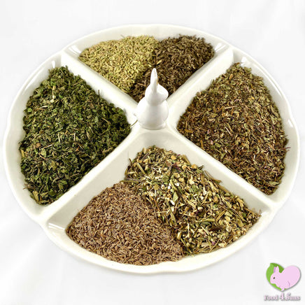 Potpourri with Herbs with Plantain, Nettle, Dandelions, Dill and Fennel for rabbits, guinea pigs, chinchillas, hamsters, degus and gerbils