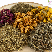 self dried dandelions, yarrow flowers, calendulas, marigold, rosebuds, apple slices, raspberry leaves, rosebuds, strawberry leaves, rabbit, bunny, guinea pig, chinchilla, hamster