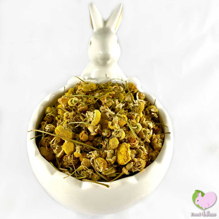 Chamomile flowers whole, pedals and buds, yellow for rabbits, guinea pigs, chinchillas, hamsters, degus and gerbils