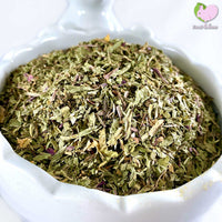 Green dandelion leaves cut and sifted Chamomile flowers whole, pedals and buds, yellow for rabbits, guinea pigs, chinchillas, hamsters, degus and gerbils