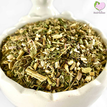 Green organic echinacea cut and sifted Dandelion root, cut Chamomile flowers whole, pedals and buds, yellow for rabbits, guinea pigs, chinchillas, hamsters, degus and gerbils