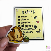 Fridge Magnet "shopping list" Guinea Pig