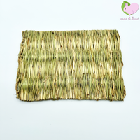 Rectangular piece of straw mat on a white background with 'Food 4 Fun' logo.