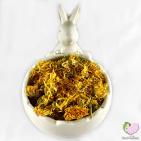 Calendula flowers whole, pedals and buds, yellow for rabbits, guinea pigs, chinchillas, hamsters, degus and gerbils